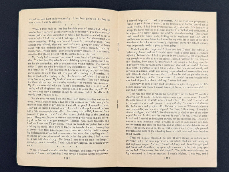 Alcoholics Anonymous Rare 1943 Promo Pamphlet Alcoholic Foundation