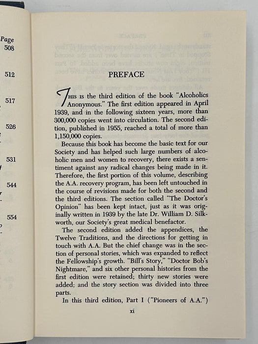 Alcoholics Anonymous Third Edition 3rd Printing from 1977 - ODJ