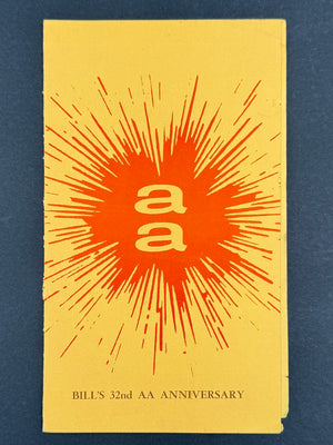 Bill W.’s 32nd A.A. Anniversary — 1966 New York Intergroup Dinner Program