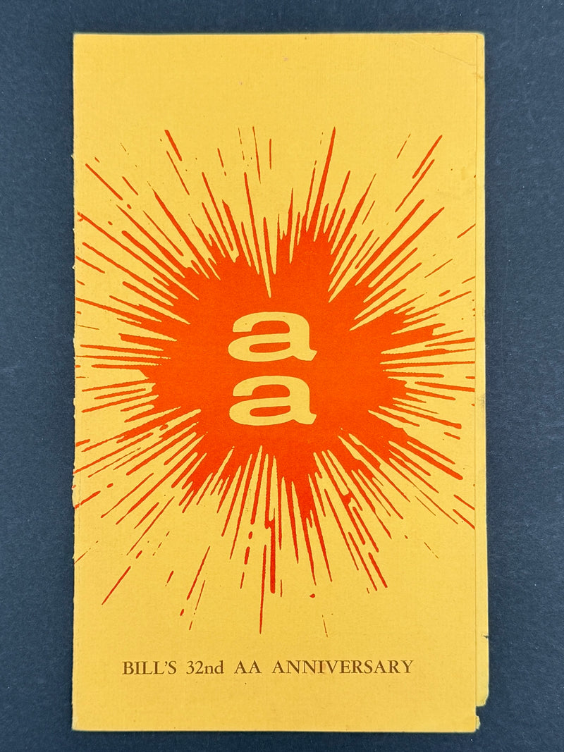 Bill W.’s 32nd A.A. Anniversary — 1966 New York Intergroup Dinner Program