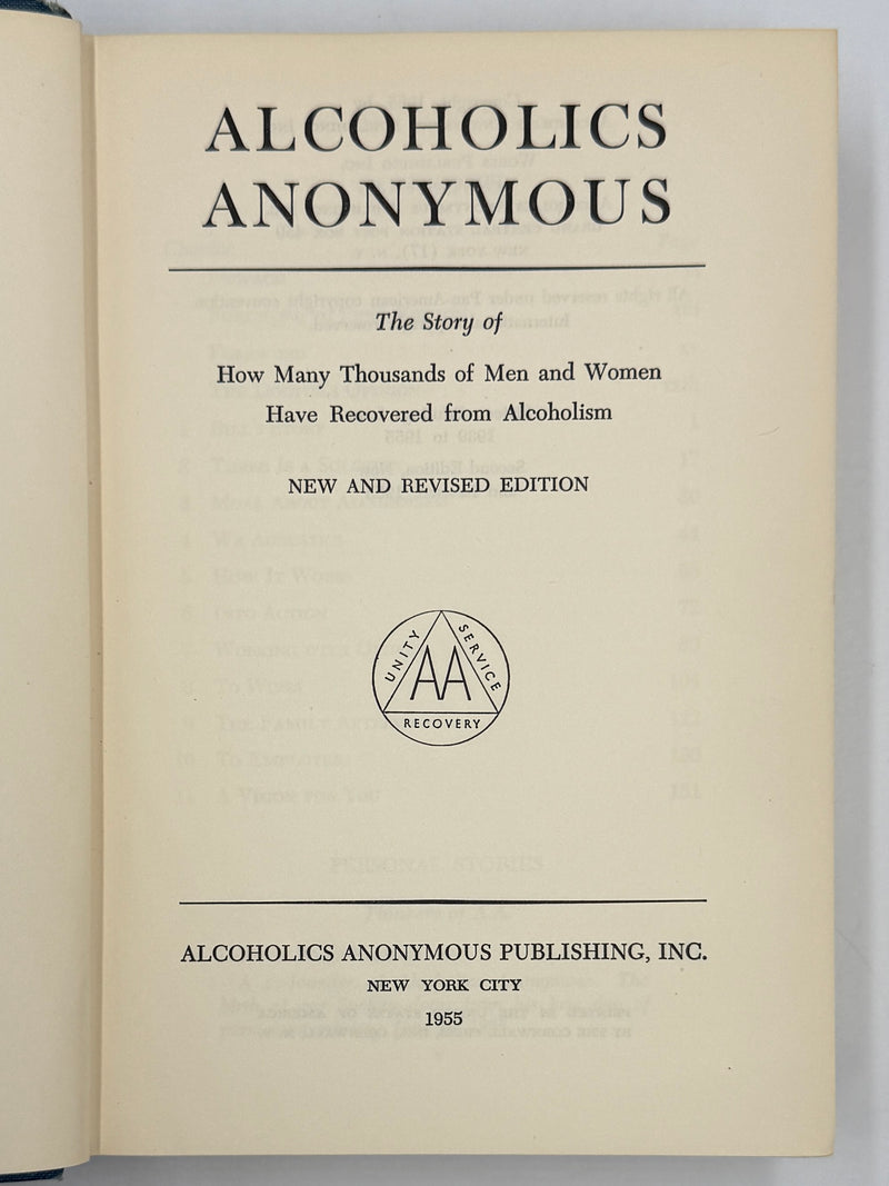 Alcoholics Anonymous Second Edition — Third Printing (1959) with RDJ