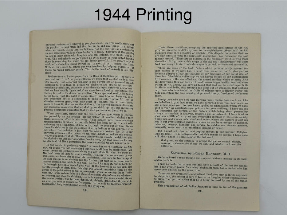 Medicine Looks at Alcoholics Anonymous — 4-Pamphlet Edition Set (1944 / 1946 / 1949 / 1953)