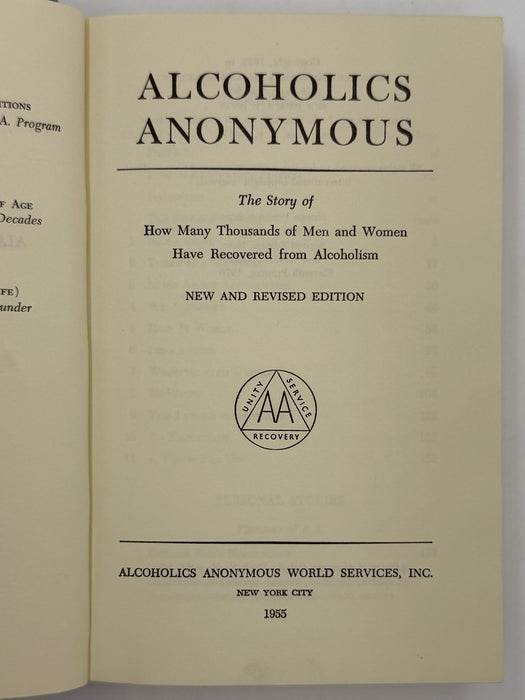 Alcoholics Anonymous Second Edition Big Book 11th Printing with ODJ