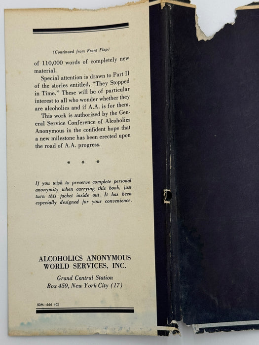 Alcoholics Anonymous Second Edition 8th Printing from 1966 - ODJ