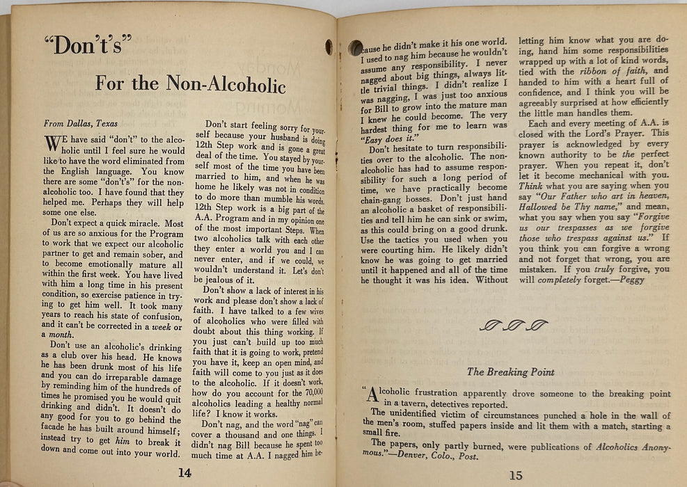 AA Grapevine from August 1949