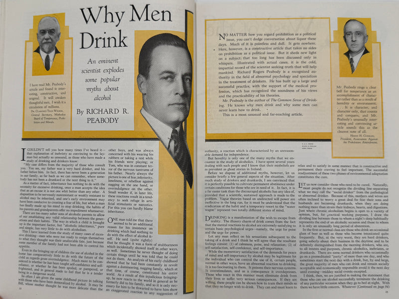 The American Magazine - Includes 'Why Men Drink' by Richard Peabody - September 1931
