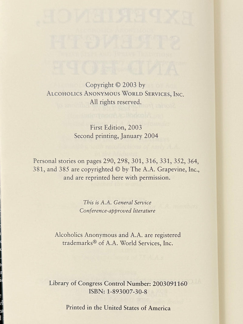 Alcoholics Anonymous History Collection — Four Conference-Approved Books with Original Dust Jackets