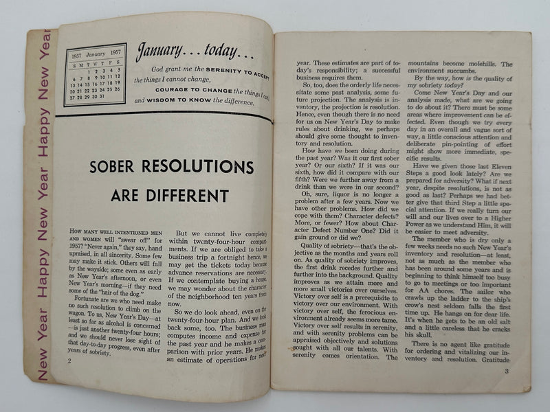 AA Grapevine from January 1957 - Happy New Year