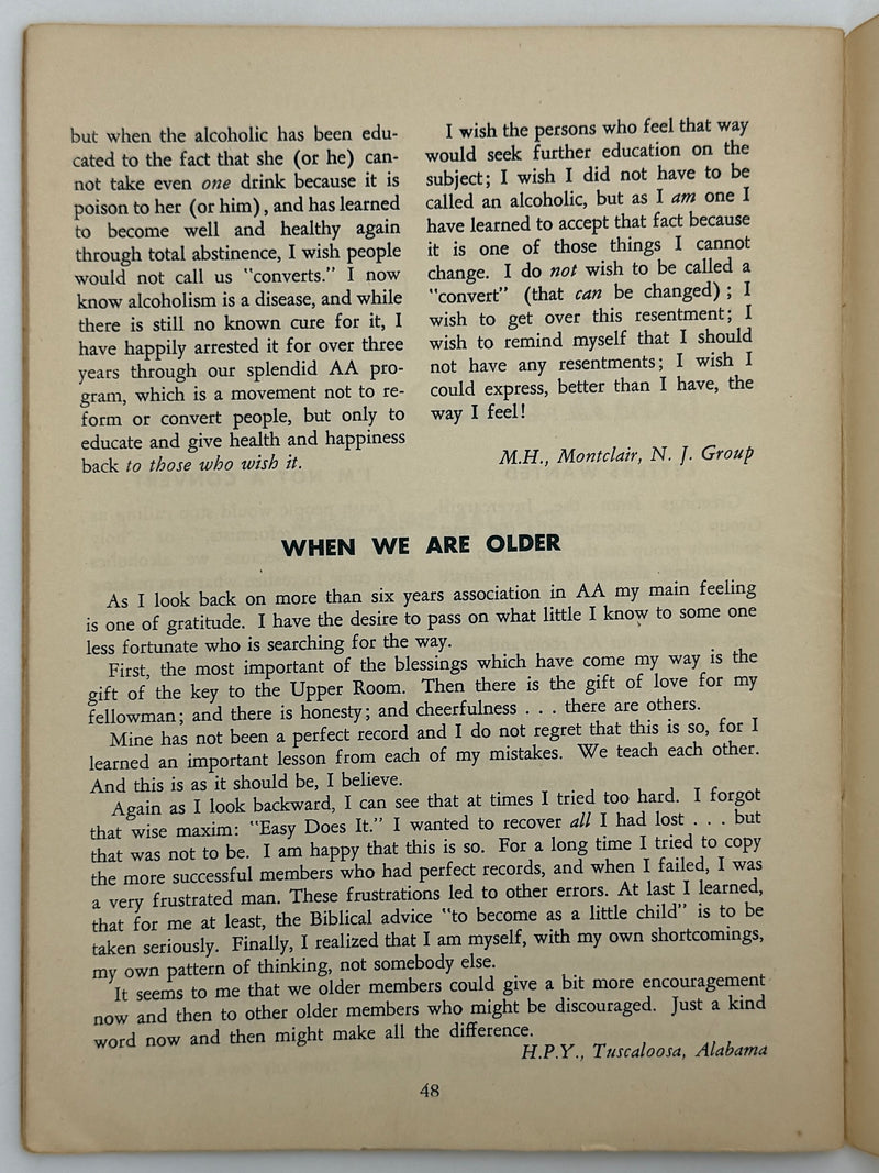 AA Grapevine from July 1953 - A Fragment of History by Bill