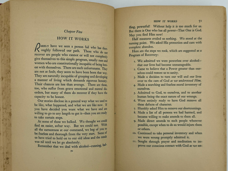 Alcoholics Anonymous — First Edition, First Printing (1939) | Reproduction Dust Jacket