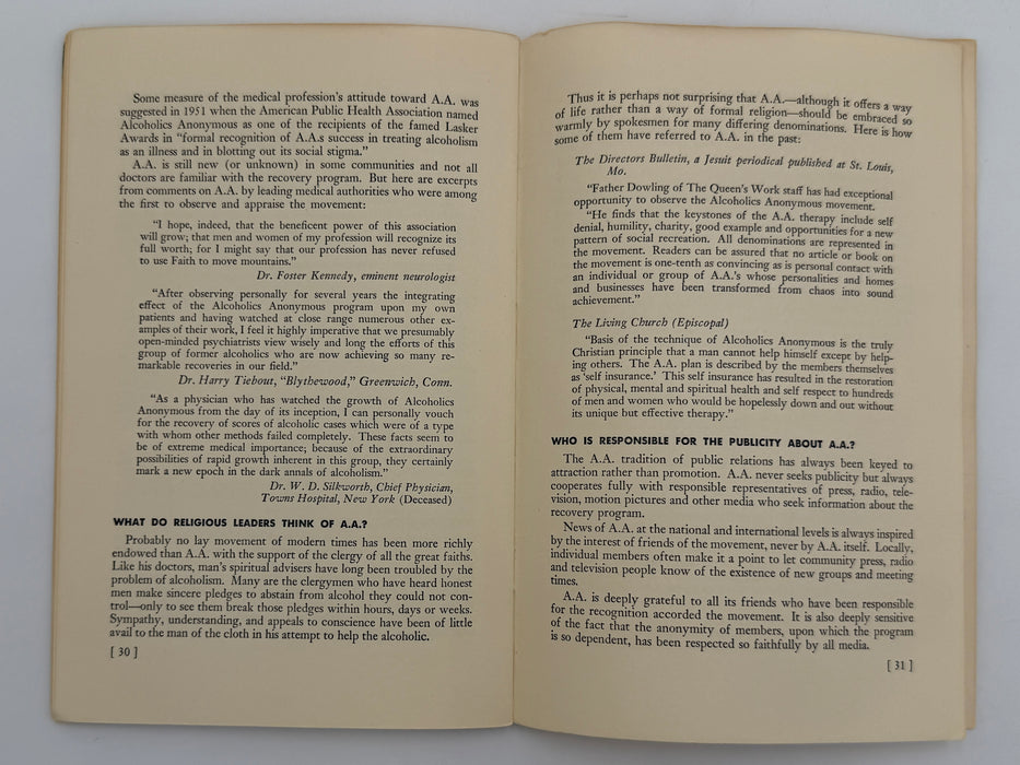 A.A. - 44 Questions and Answers About the Program of Recovery From Alcoholism - 1953 Pamphlet