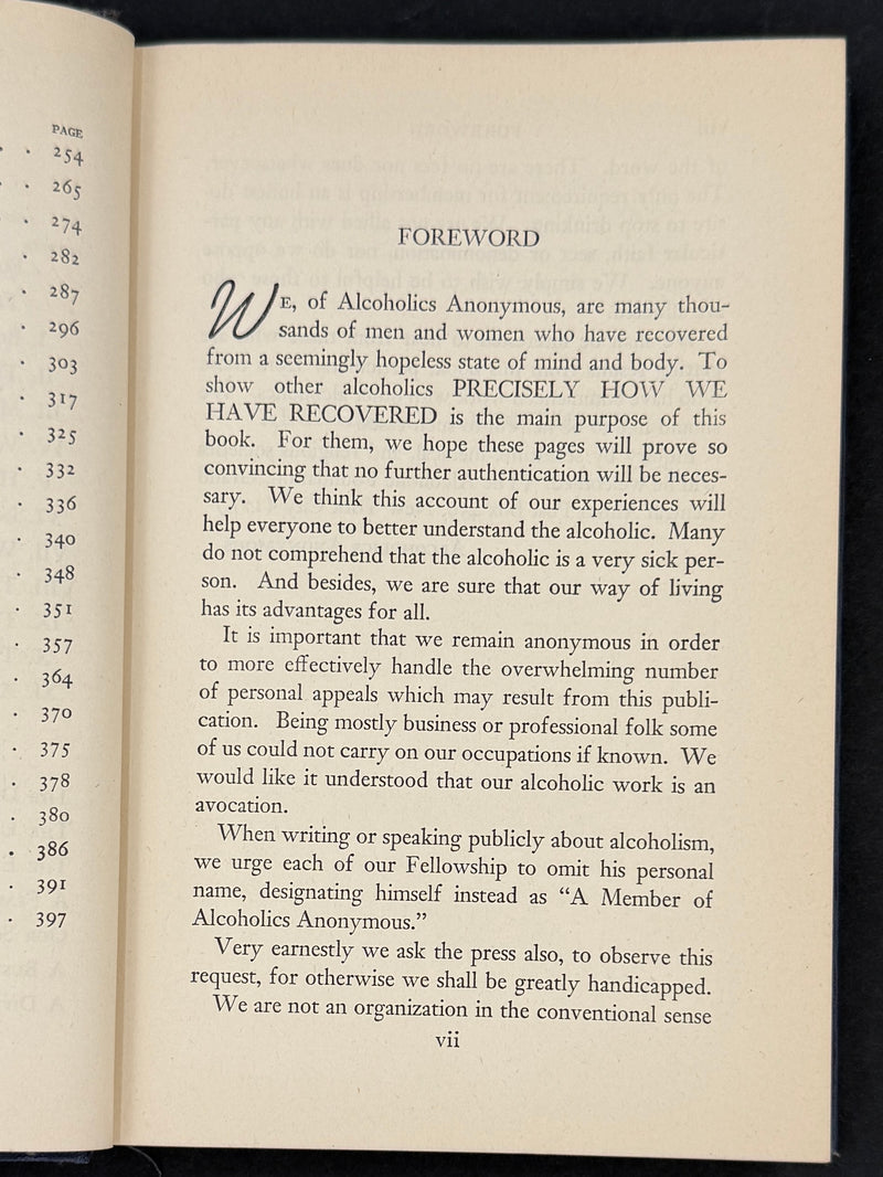 Alcoholics Anonymous — First Edition, Twelfth Printing (October 1948) with Original Dust Jacket