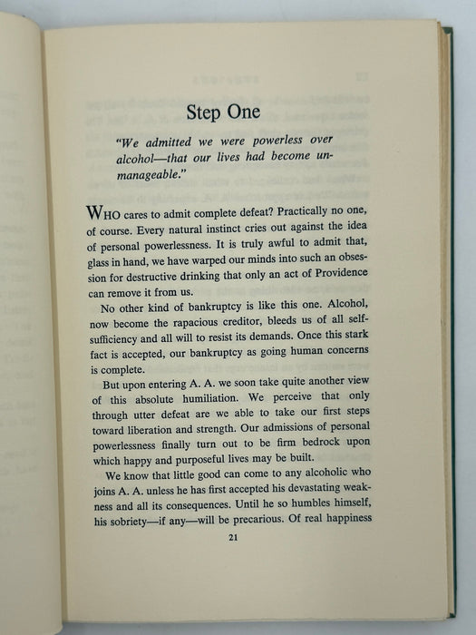 Alcoholics Anonymous Twelve Steps And Twelve Traditions - 5th Printing from 1962