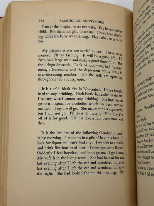 Alcoholics Anonymous (Big Book) — First Edition, First Printing (April 1939)