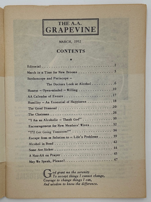 AA Grapevine from March 1952 - HOW