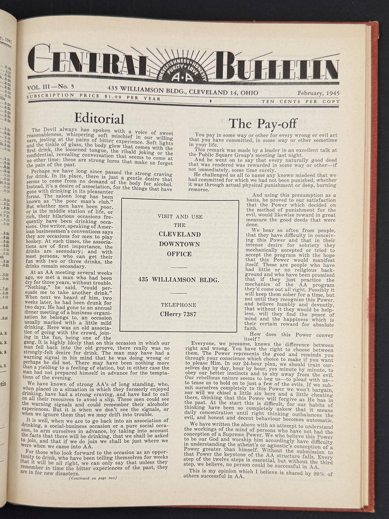 The Cleveland Central Bulletin Collection — Original Bound Volumes, 1942–1962
