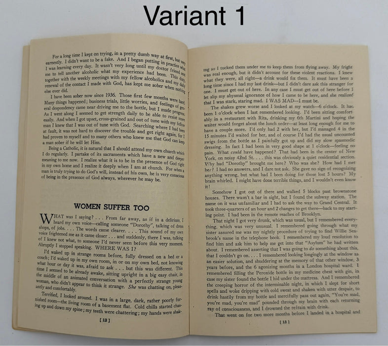 Alcoholics Anonymous 1943–1944 Early Pamphlet — Complete Set of Six Variants