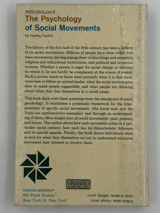 The Psychology of Social Movements by Hadley Cantril
