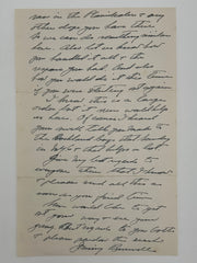 Handwritten Letter from Jim Burwell to Clarence Snyder - 1940 West Coast Collection