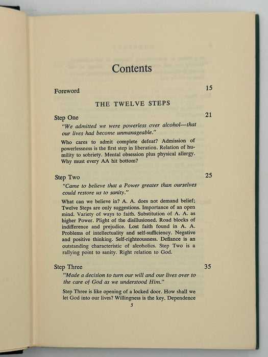 Alcoholics Anonymous Twelve Steps And Twelve Traditions - 9th Printing from 1969