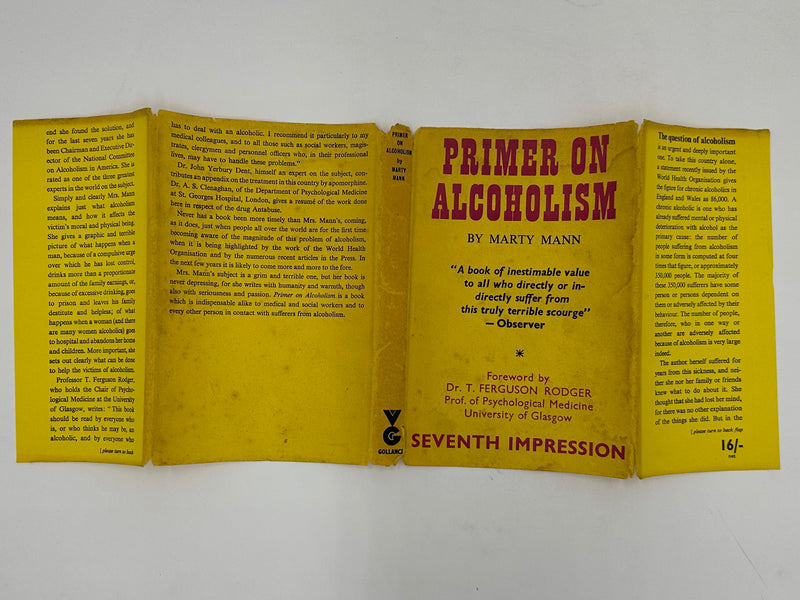 Primer On Alcoholism by Marty Mann - Great Britain Edition - Seventh Printing 1965 - ODJ Recovery Collectibles