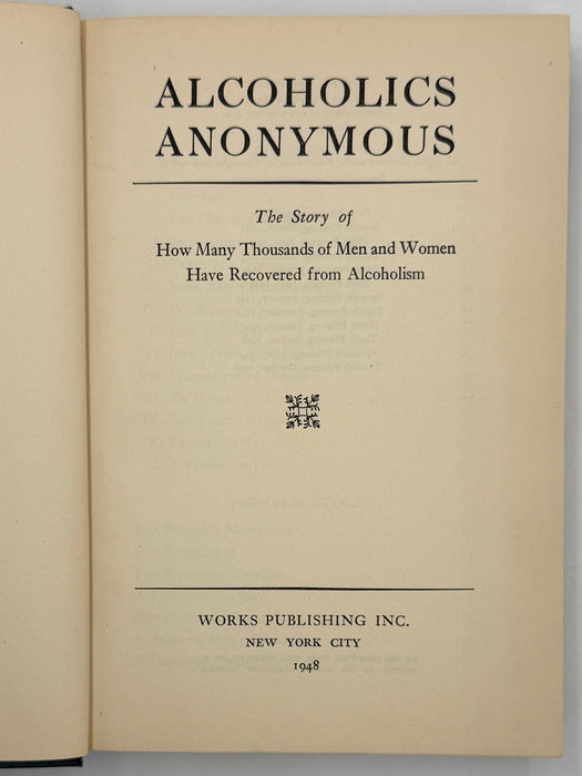 Alcoholics Anonymous First Edition 12th Printing from 1948 - ODJ