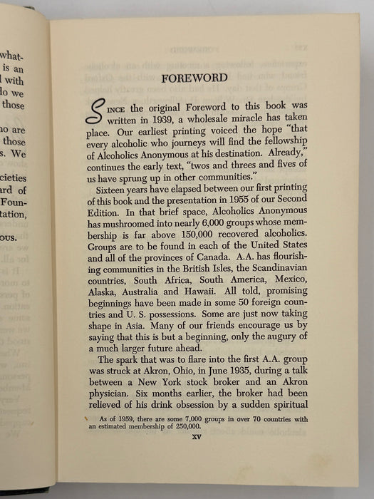 Alcoholics Anonymous Second Edition 3rd Printing with RDJ