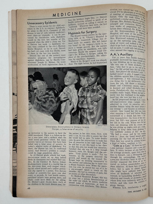 Time Magazine from December 1956 - AA’s Auxiliary