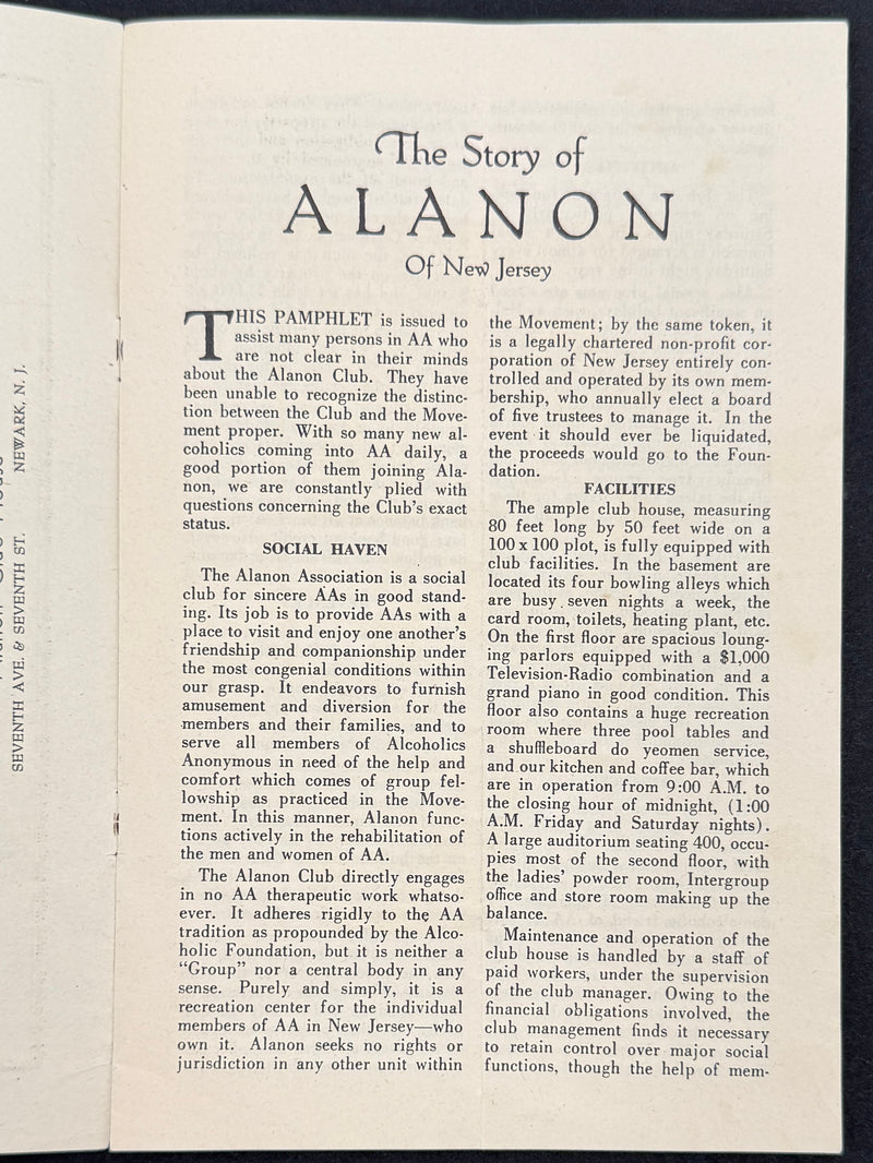The Story of Alanon of New Jersey | Early A.A. Clubhouse & Intergroup History