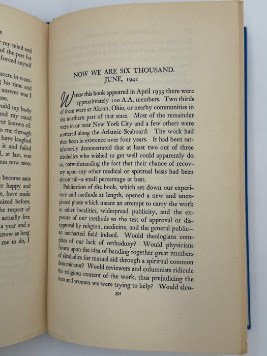 Alcoholics Anonymous First Edition Light Blue 3rd Printing from 1942 - RDJ