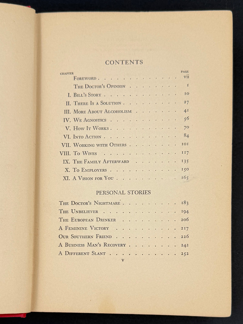 Alcoholics Anonymous — First Edition, First Printing | April 1939