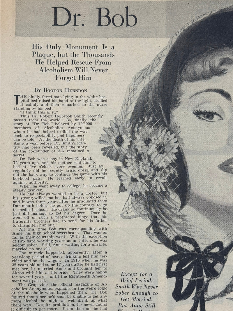 American Weekly – March 11, 1951 - Featuring: “Dr. Bob” — Early National Article on AA Co-Founder Robert H. Smith