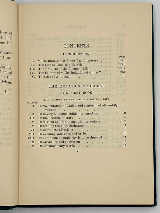 The Imitation of Christ BY THOMAS A KEMPIS - 1926 - ODJ