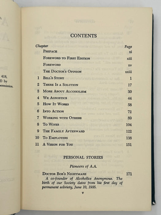 1976 Alcoholics Anonymous Big Book – Third Edition, First Printing – (ODJ)