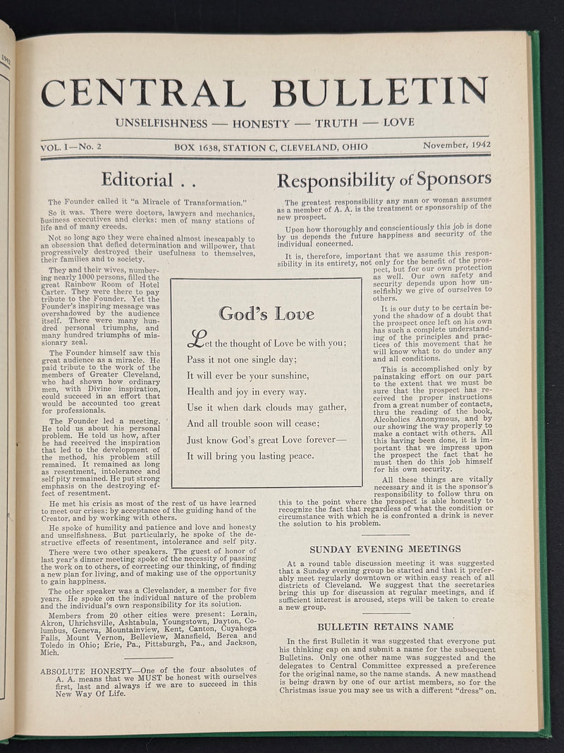 The Cleveland Central Bulletin Collection — Original Bound Volumes, 1942–1962
