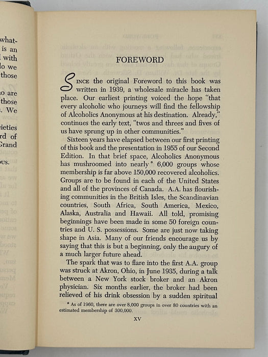 Alcoholics Anonymous Second Edition 4th Printing from 1960 - ODJ