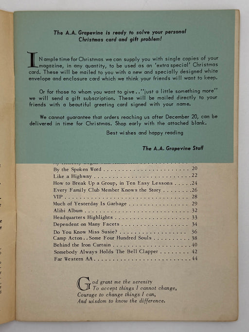 AA Grapevine from October 1950 - Far West Issue Recovery Collectibles