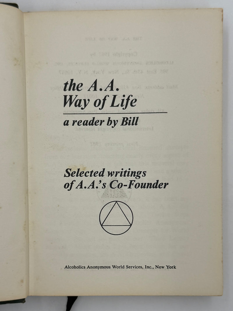The AA Way of Life - First Printing from 1967