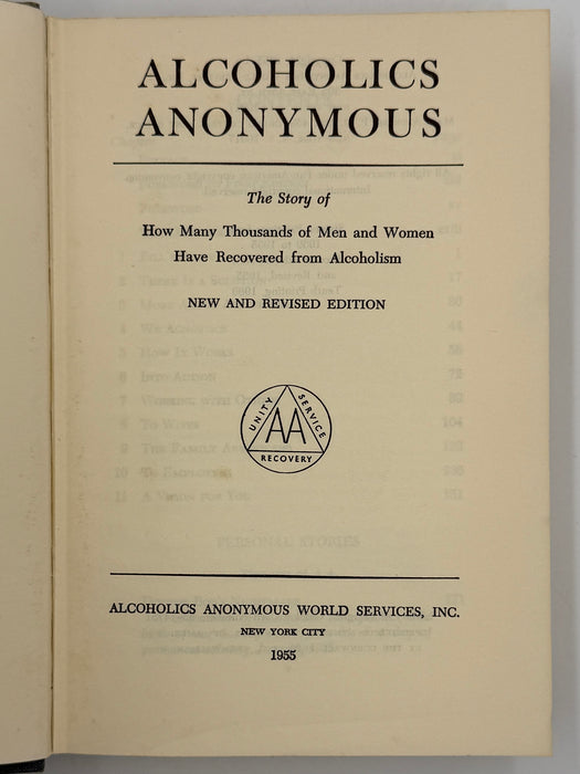 Alcoholics Anonymous Second Edition Big Book 10th Printing from 1969 with ODJ
