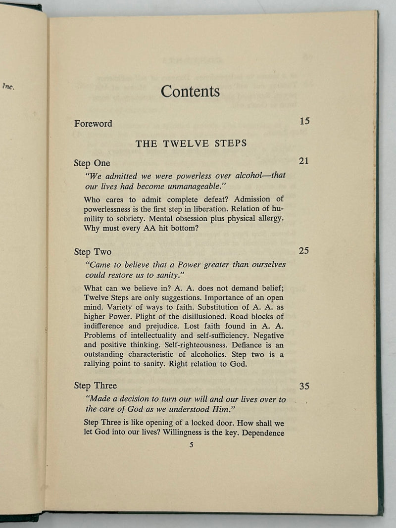 Twelve Steps and Twelve Traditions Second Printing — Original Dust Jacket