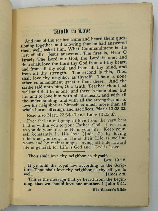 The Runner’s Bible by Nora Holm - First Printing from 1913