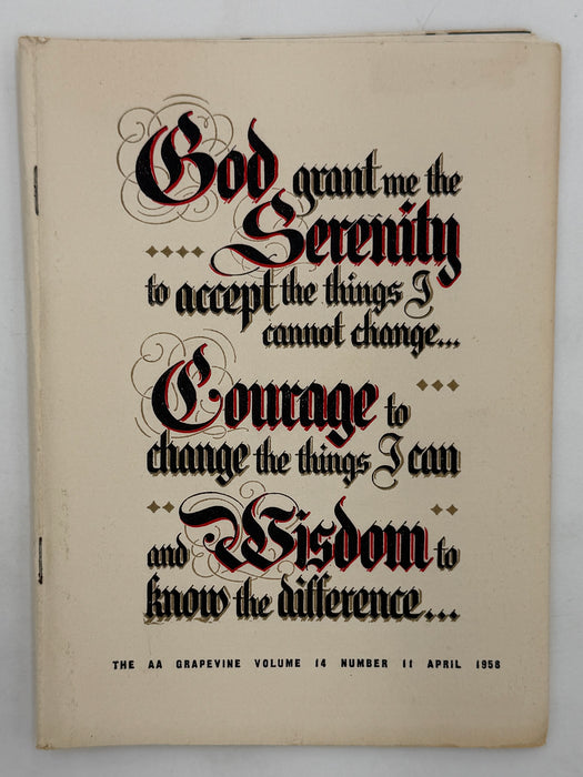 AA Grapevine from April 1958 - Guardian of AA by Bill