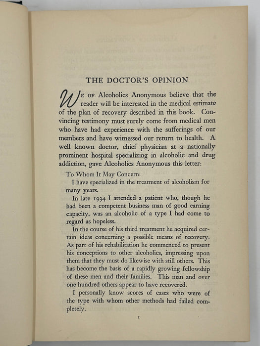 Alcoholics Anonymous First Edition 13th Printing from 1950 - ODJ