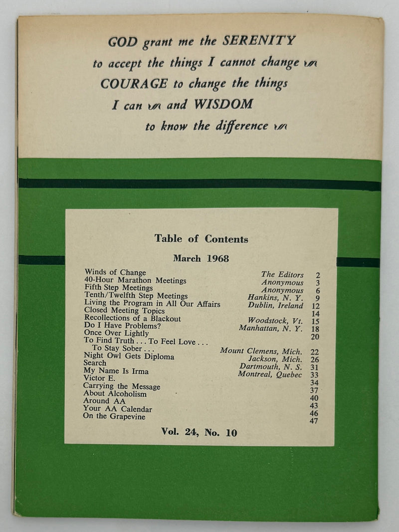 AA Grapevine from March 1968 - Winds of Change