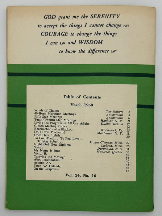 AA Grapevine from March 1968 - Winds of Change