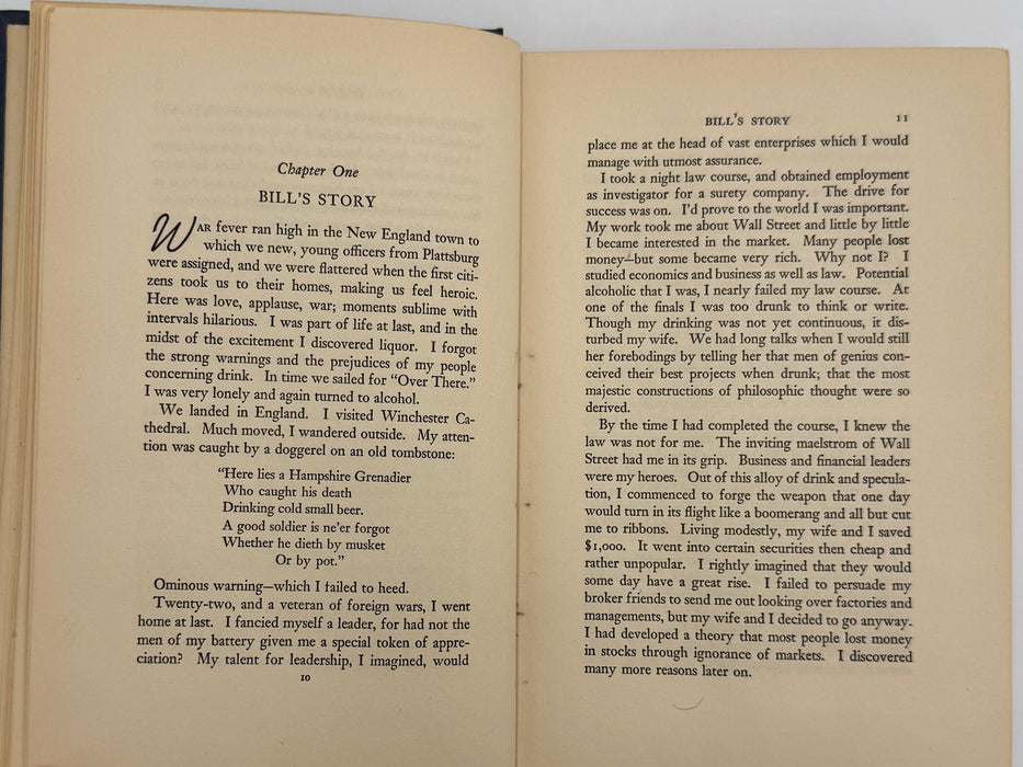 Alcoholics Anonymous Big Book First Edition 2nd Printing from 1941