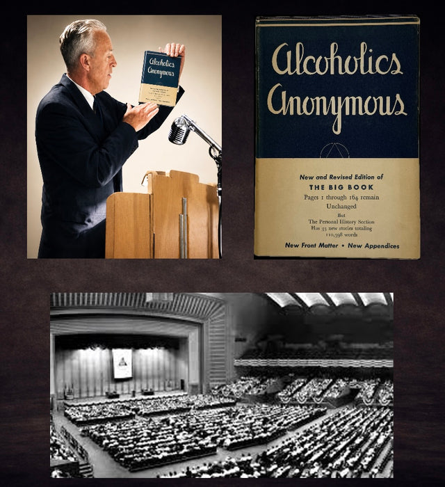 First Issue with Original White Band - Alcoholics Anonymous Second Edition First Printing from 1955 with ODJ