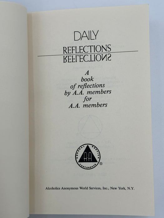 Daily Reflections - 2nd Printing - November 1990 Recovery Collectibles