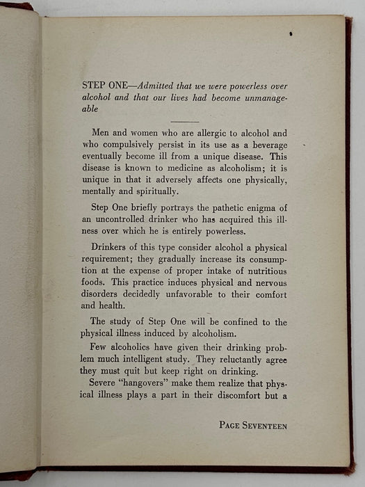 First Issue - An Interpretation Of The Twelve Steps of the Alcoholics Anonymous Program - First Printing from 1946 West Coast Collection