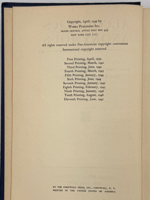 Alcoholics Anonymous First Edition 11th Printing from 1947 with ODJ